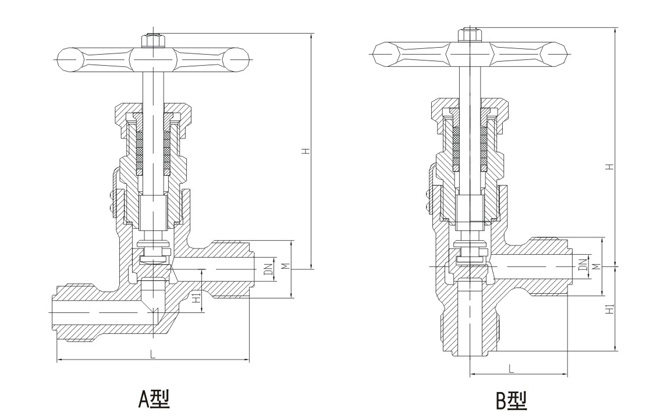 GB1241-83船用锻钢外螺纹截止止回阀(图2) 船用外螺纹锻钢截止阀GB594-83