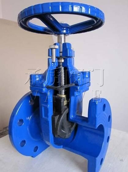 Z45X暗杆弹性座封闸阀(图1) Z545X大口径软密封闸阀1