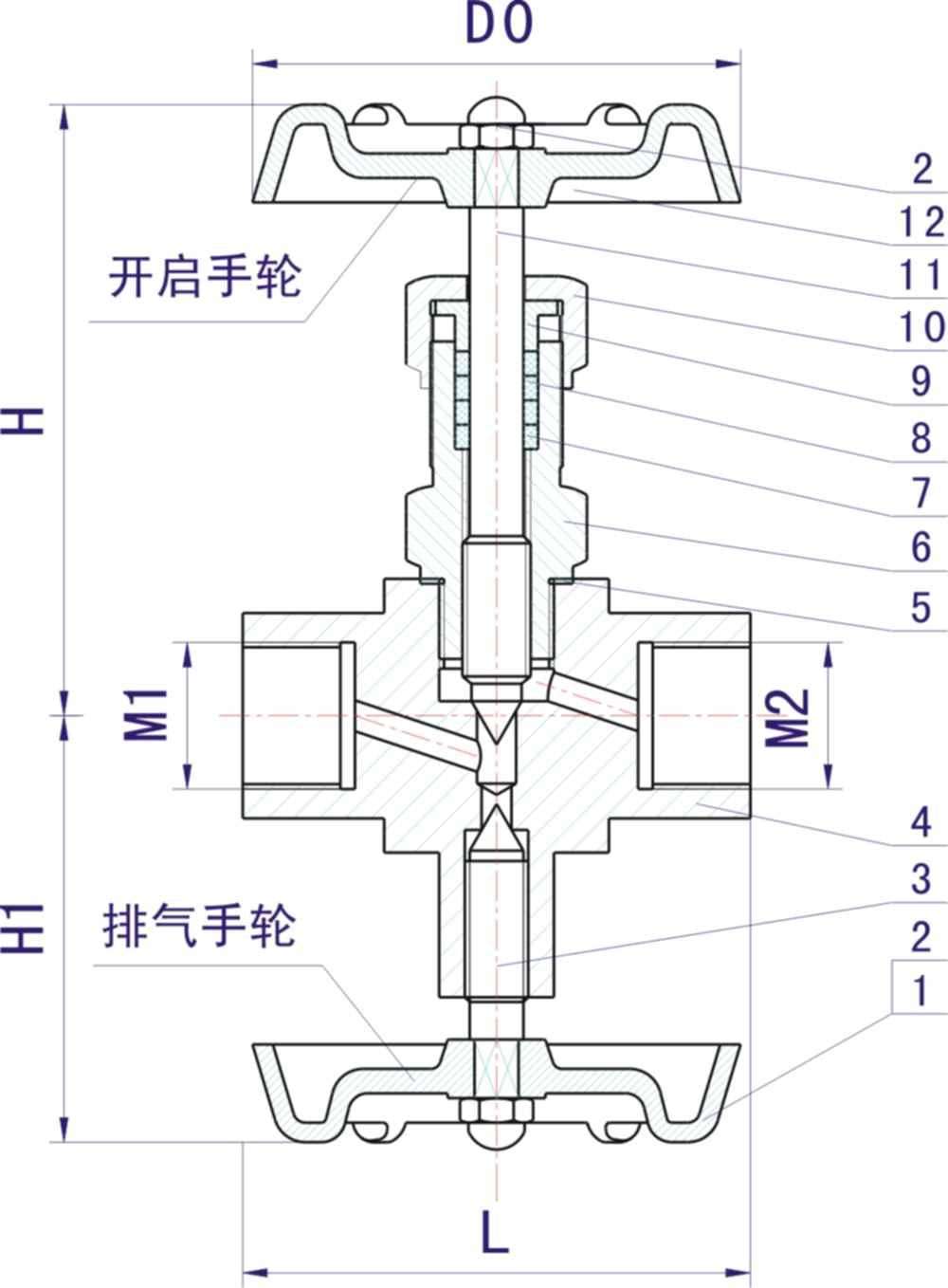 压力表三通阀J19W(图) 压力表三通阀J19W